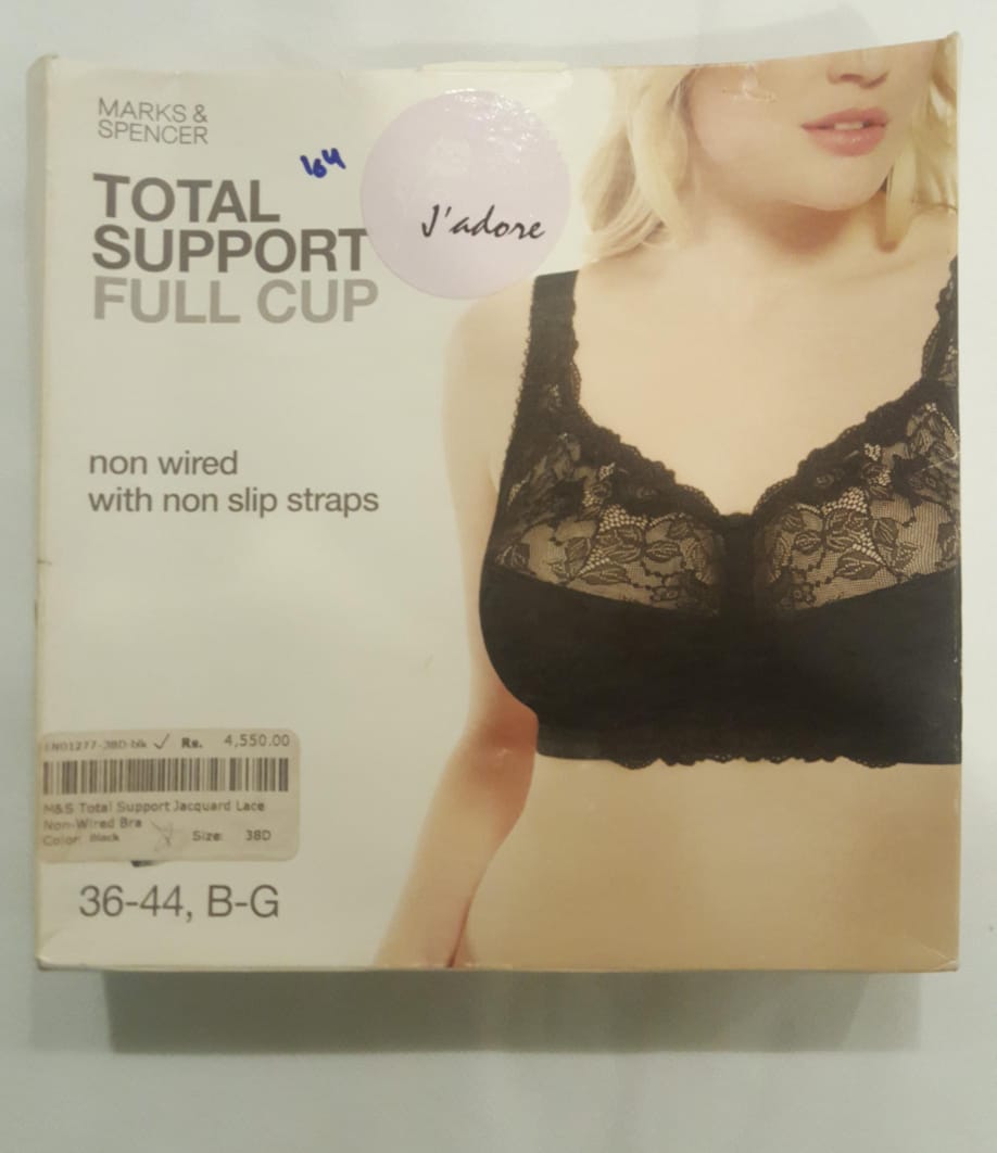 M&S Total Support Jacquard Lace Non-Wired Bra