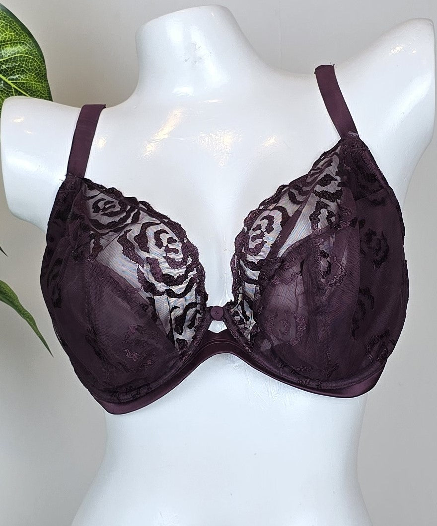 M&S Autograph Rose Embroidered Non-Padded DD-G Bra