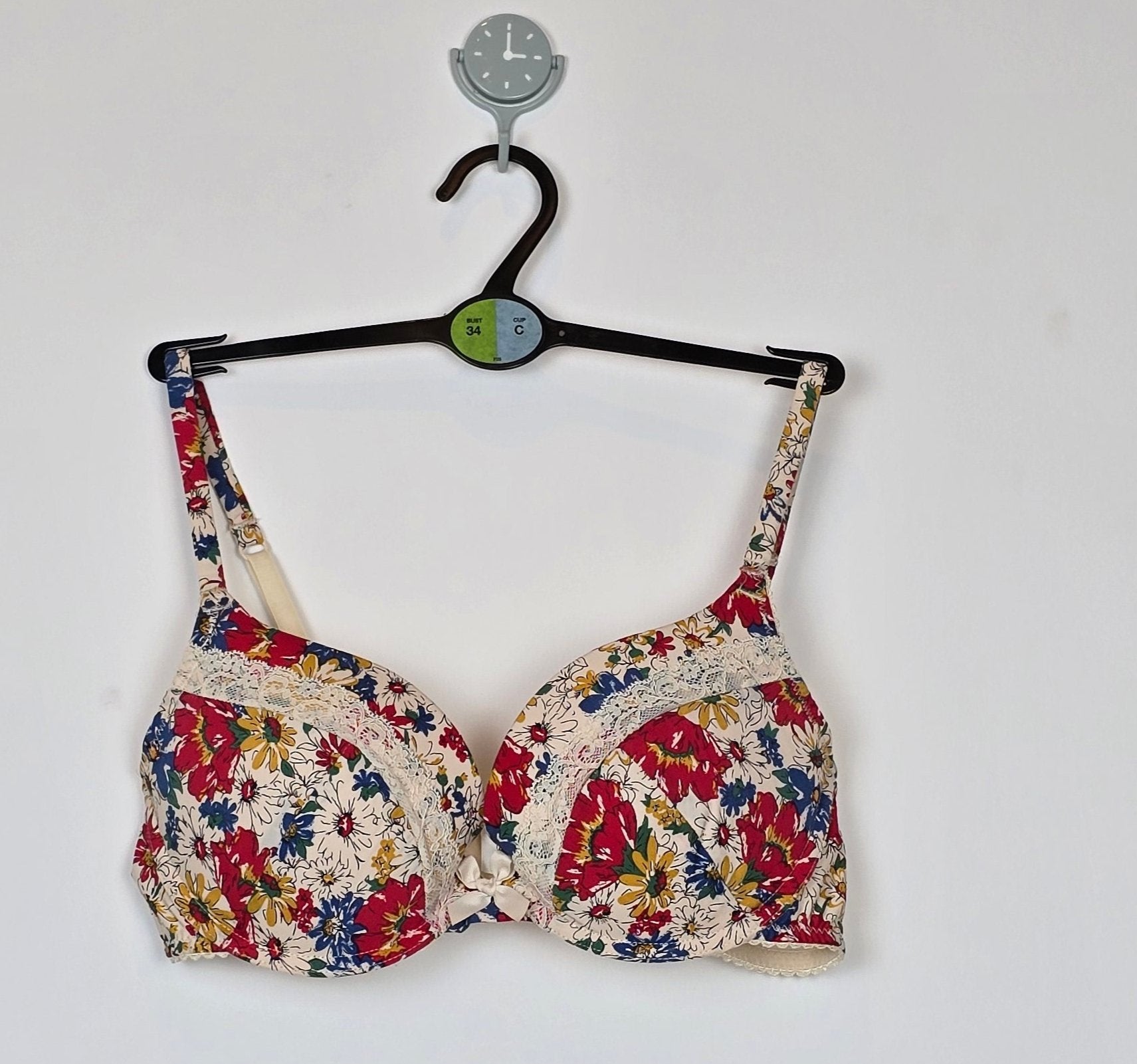 M&S limited collection daisy print padded plunge A-DD Bra