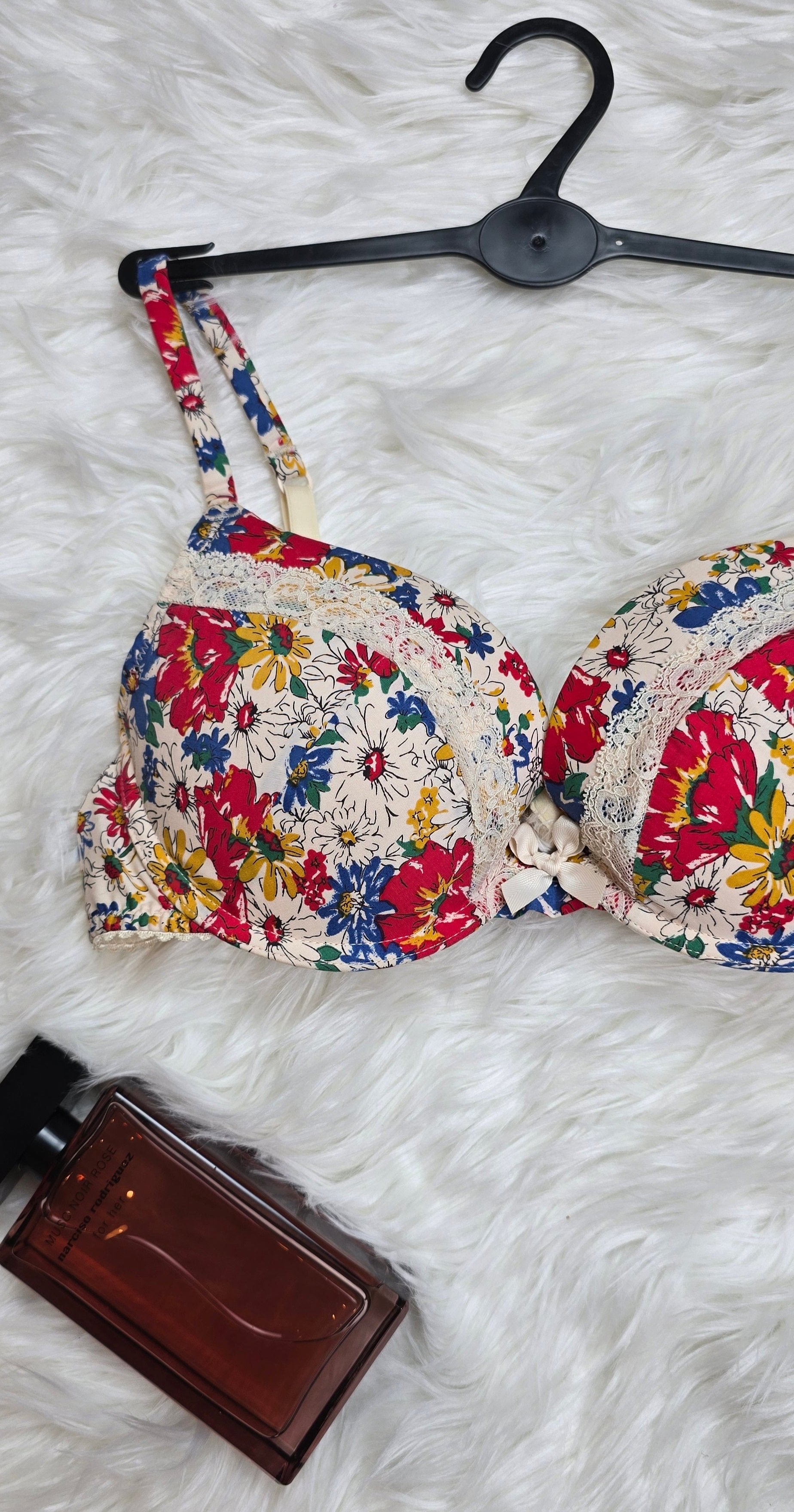 M&S limited collection daisy print padded plunge A-DD Bra