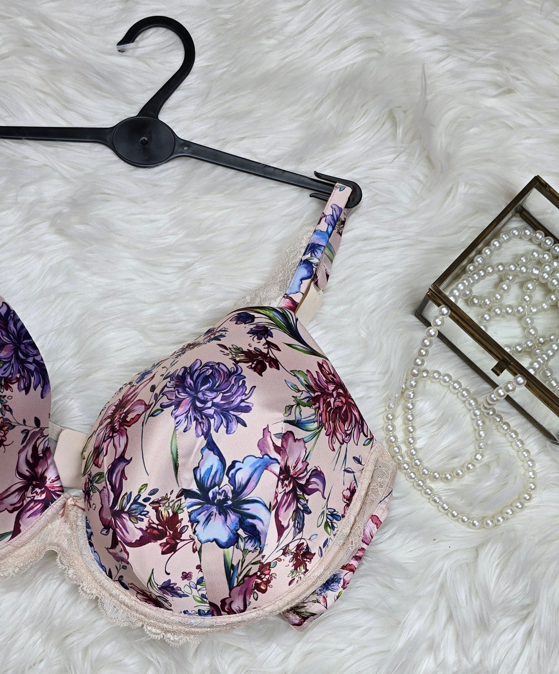 M&S Lace & Floral Print Padded Bra