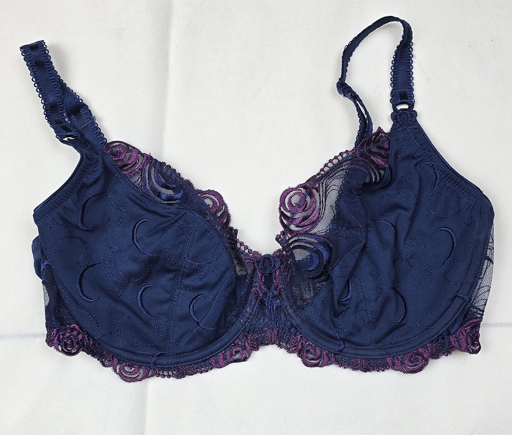 M&S Per Una Swirl Comfort Embroidered Non-Padded Bra