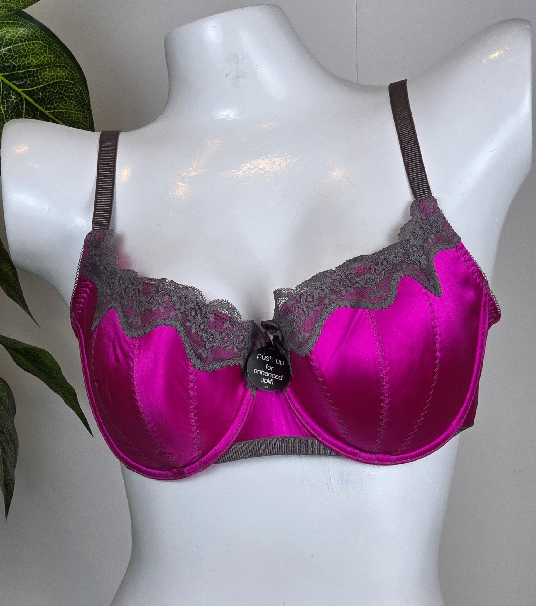 M&S Limited Collection Floral Lace Padded Bra with Silk