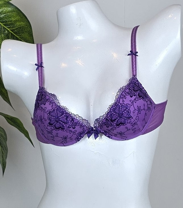 M&S 2 Pack - Limited Collection Floral Embroidered Plunge Bras