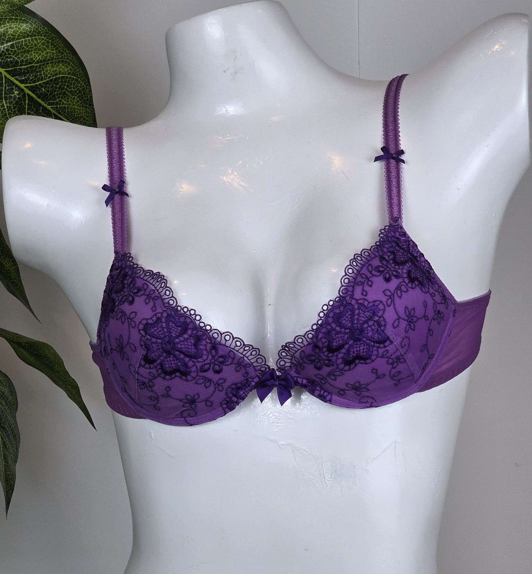 M&S 2 Pack - Limited Collection Floral Embroidered Plunge Bras