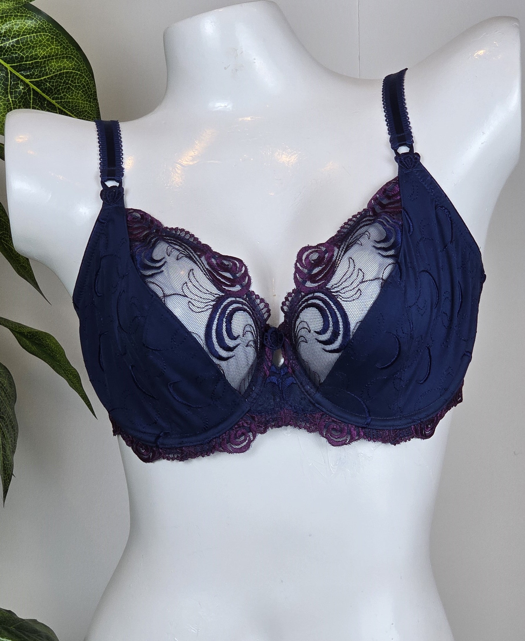 M&S Per Una Swirl Comfort Embroidered Non-Padded Bra