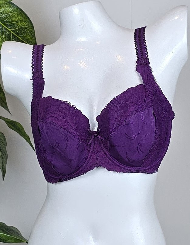 M&S Per Una Floral Lace Padded Balcony Bra