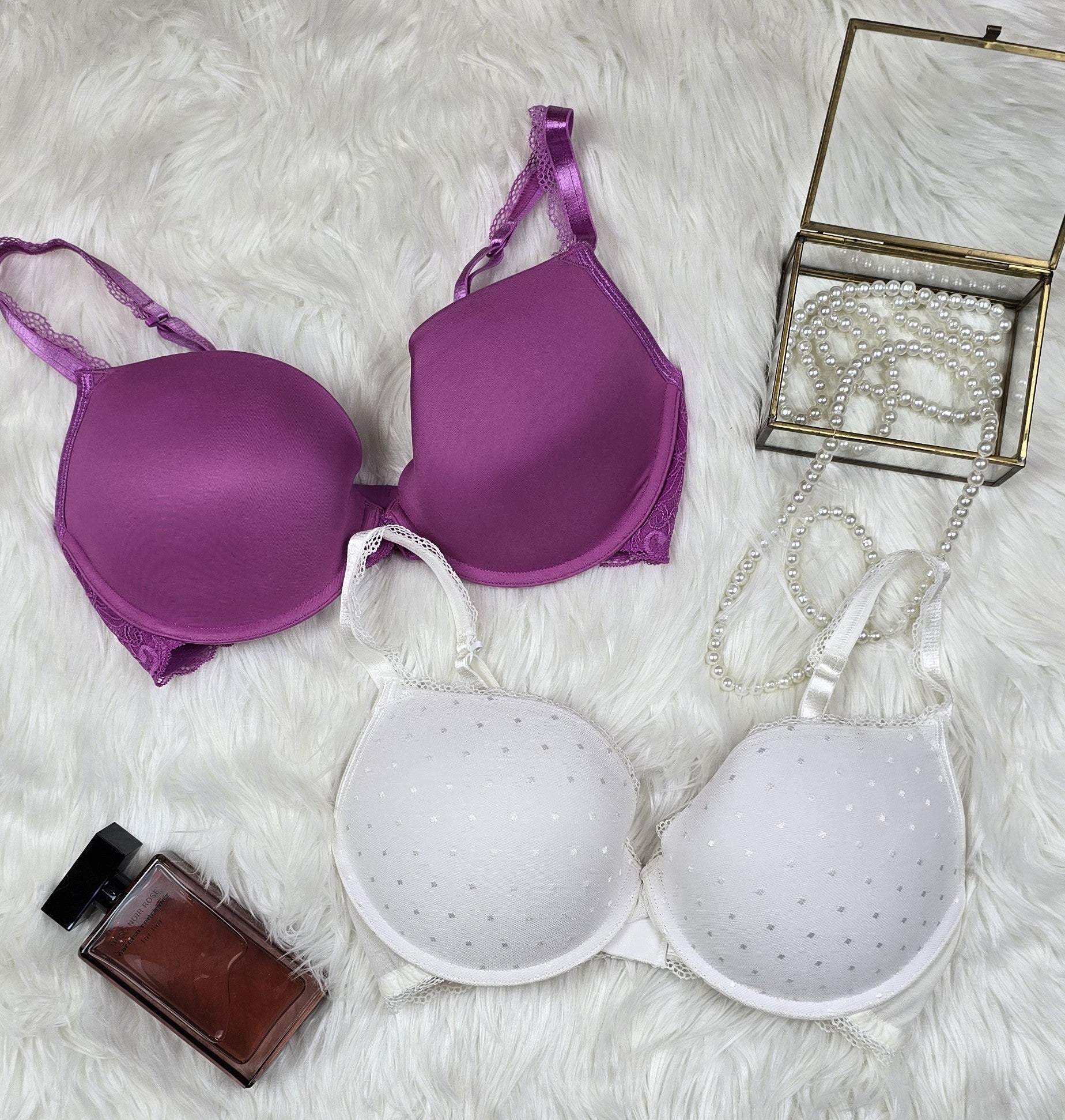 2 Pack M&S Push-Up Textured Plunge Bras