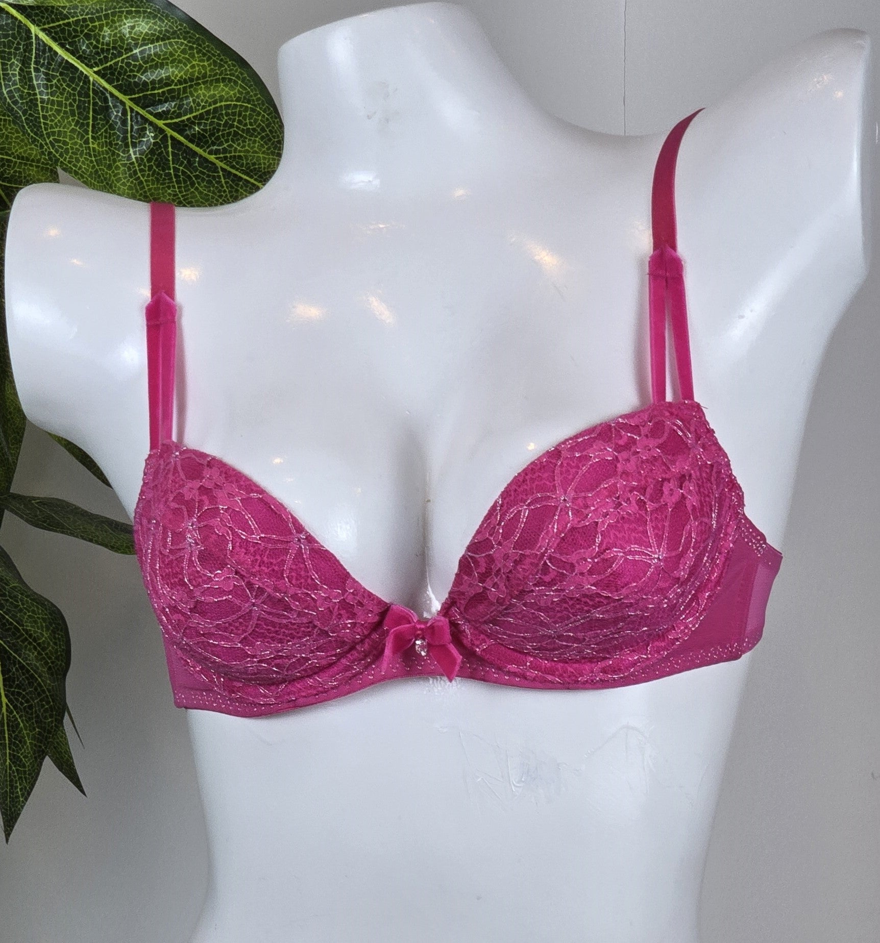 Ann Summers In Control Plunge Bra Cerise