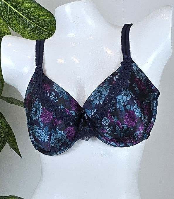 M&S Per Una Silk & Guipure Full Cup Balcony Bra