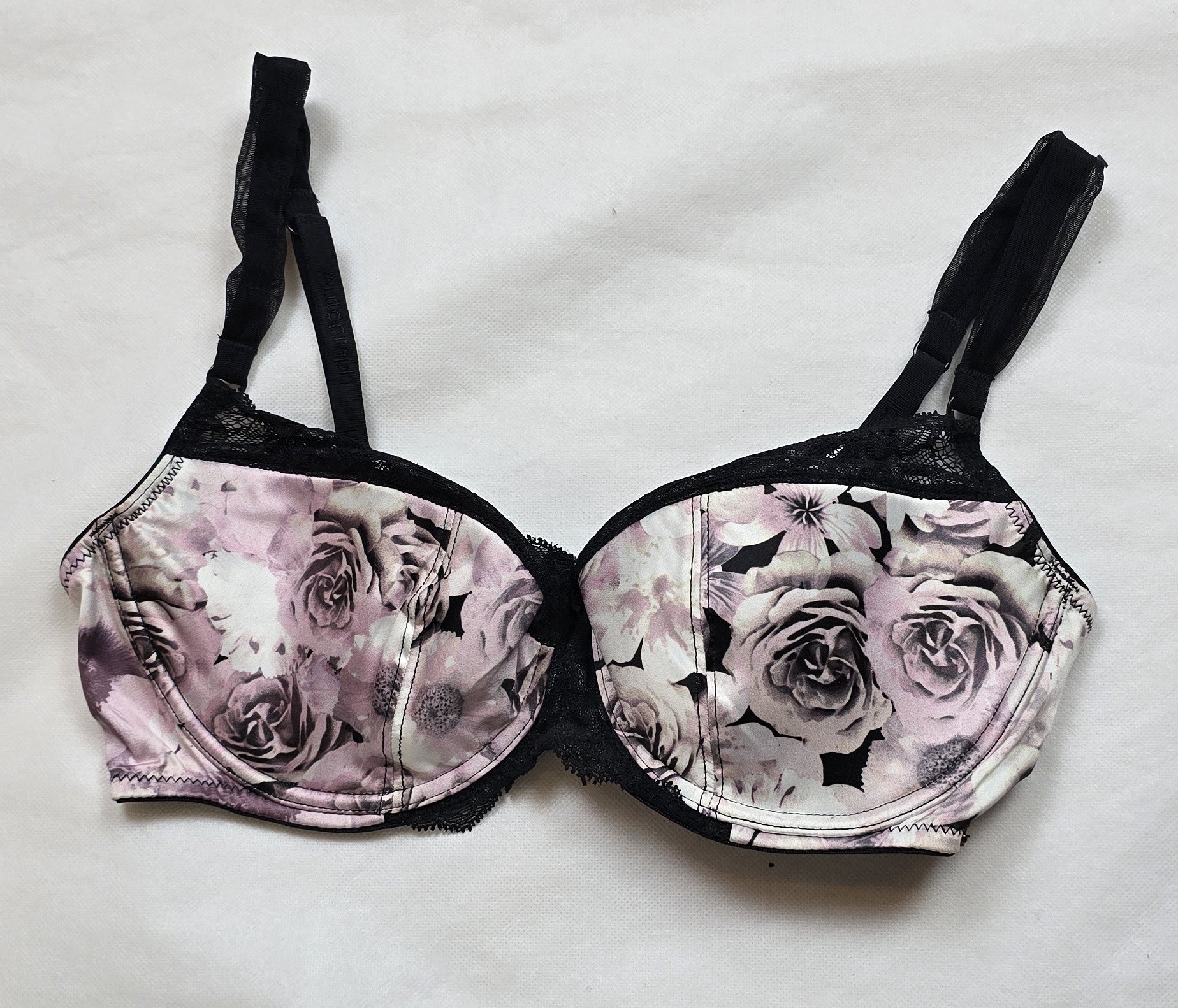 M&S Rose Print Padded Balcony Bra