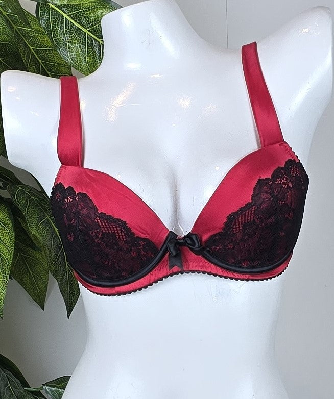 M&S Limited Collection Satin and Lace Padded Bra