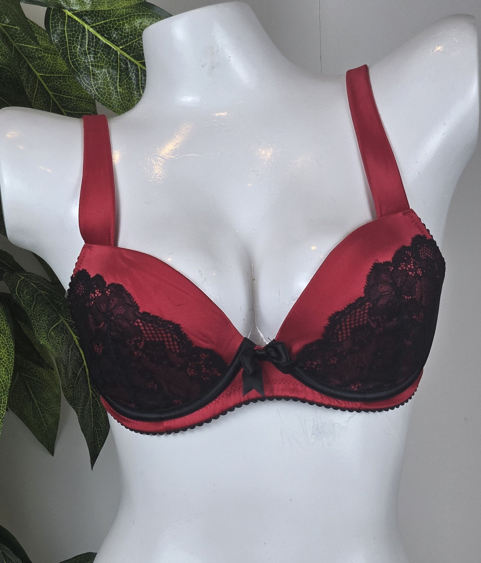 M&S Limited Collection Satin and Lace Padded Bra