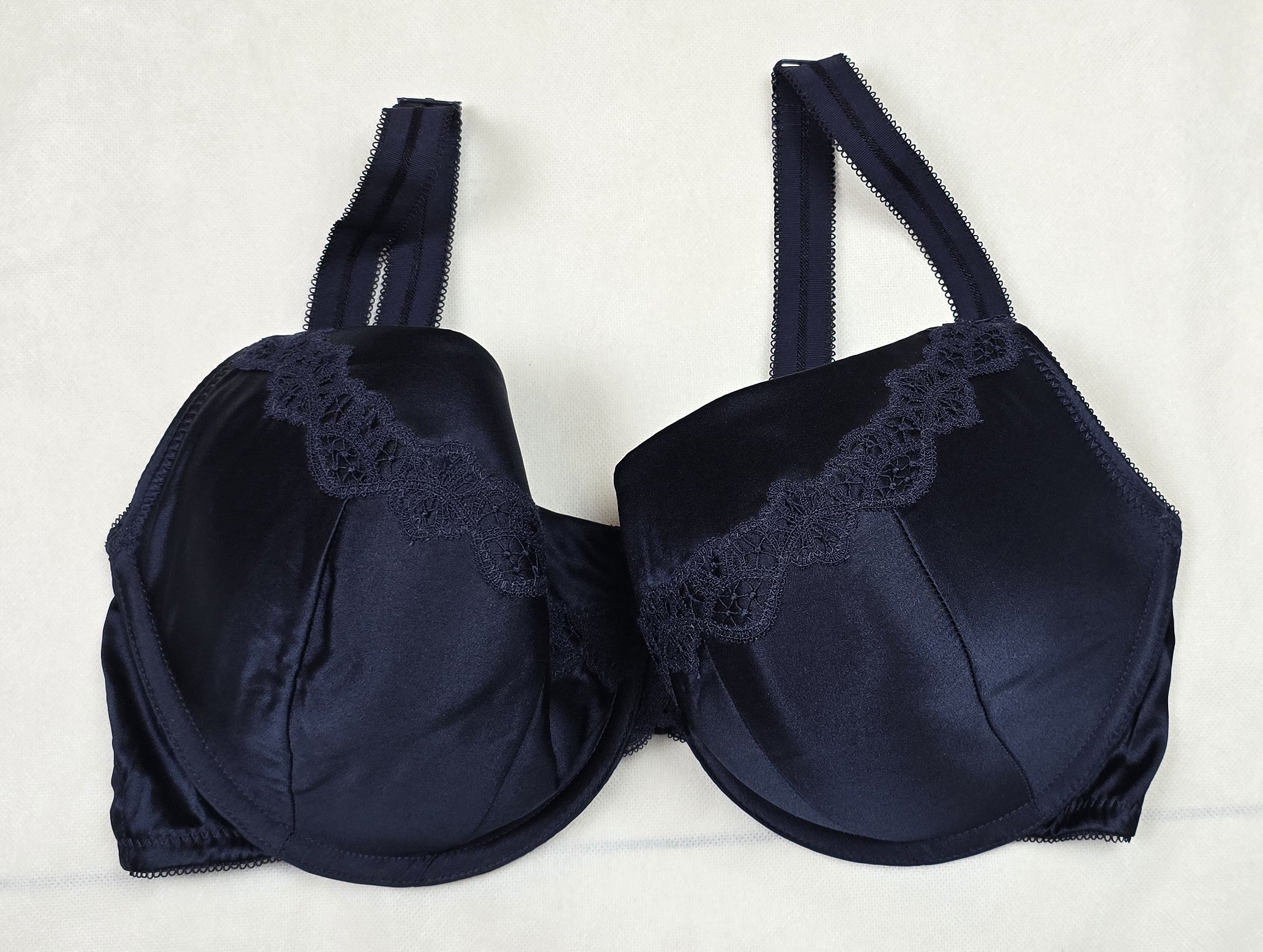 M&S Per Una Floral Lace Padded B-DD Bra with Silk