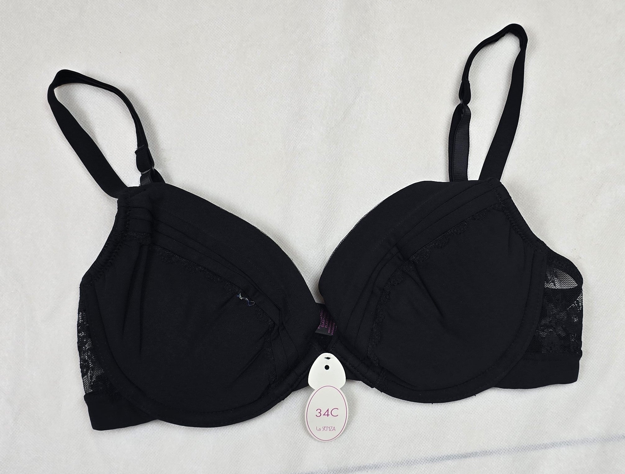 La Senza Pleat Simplicity Black Bra