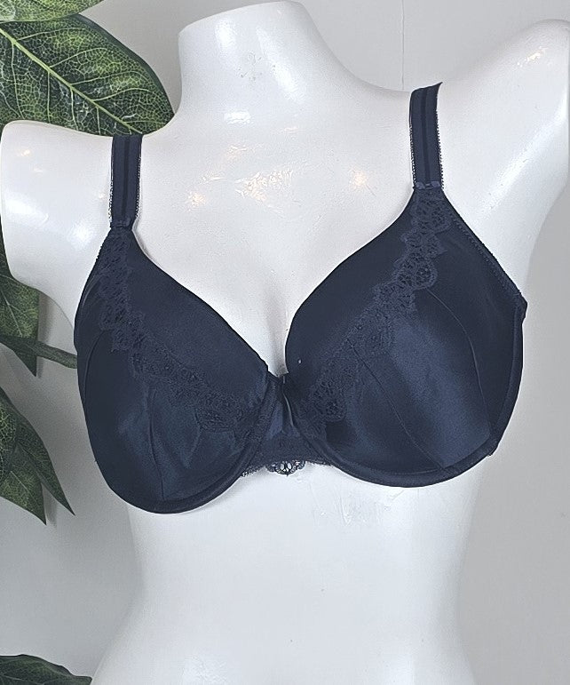 M&S Per Una Floral Lace Padded B-DD Bra with Silk