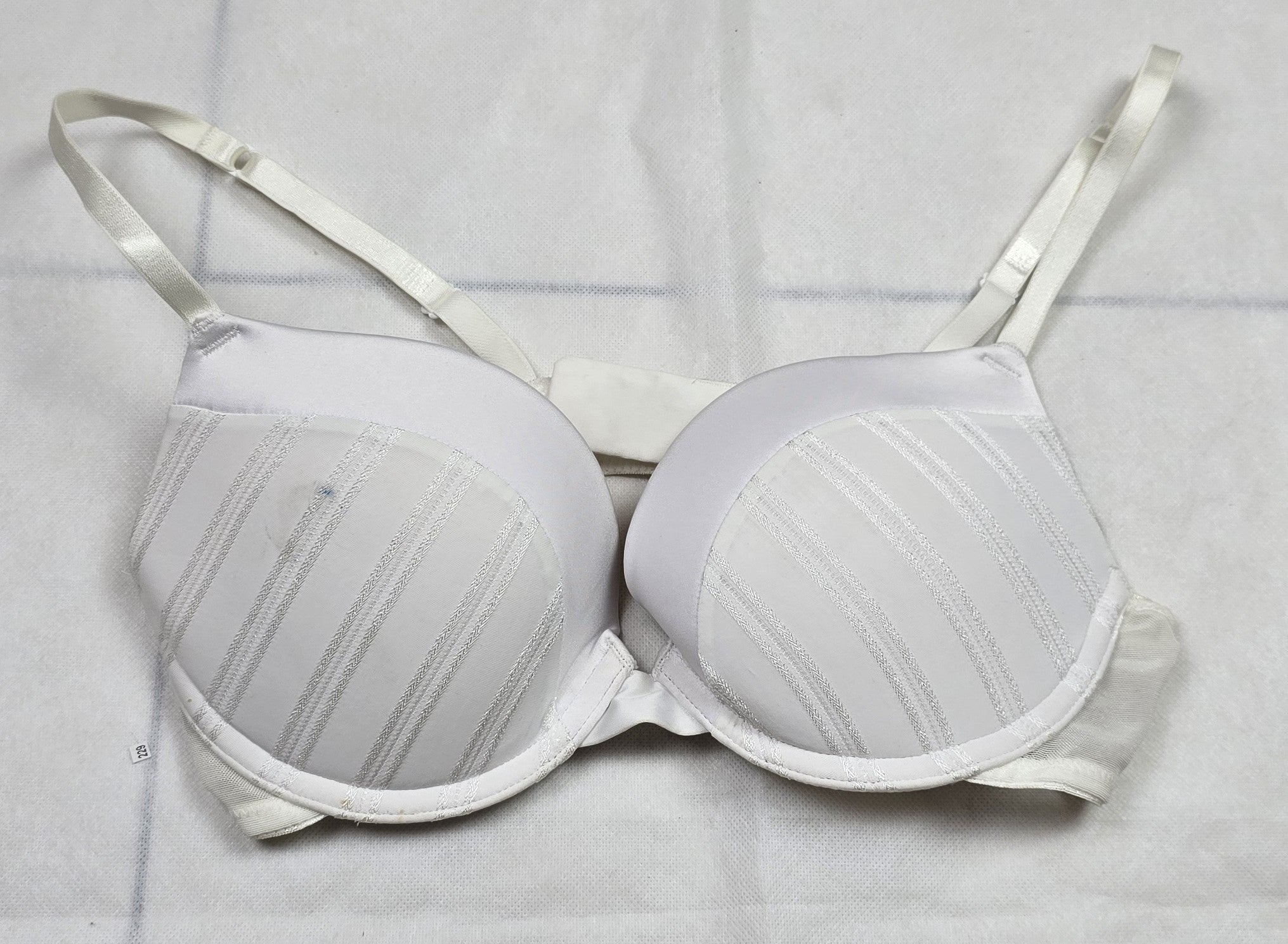 M&S Textured Stripe Push Up Bra