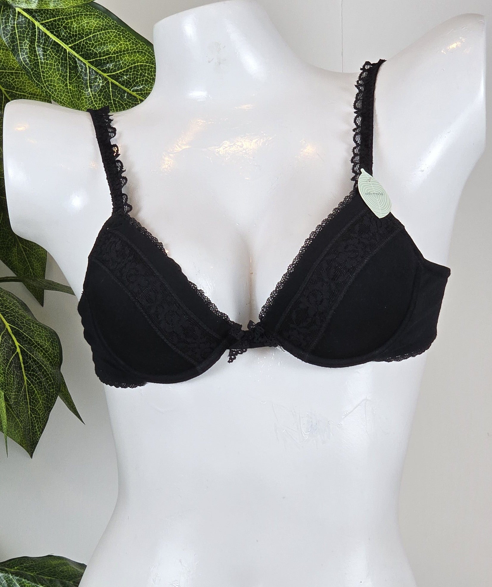 M&S Per Una Black Bra