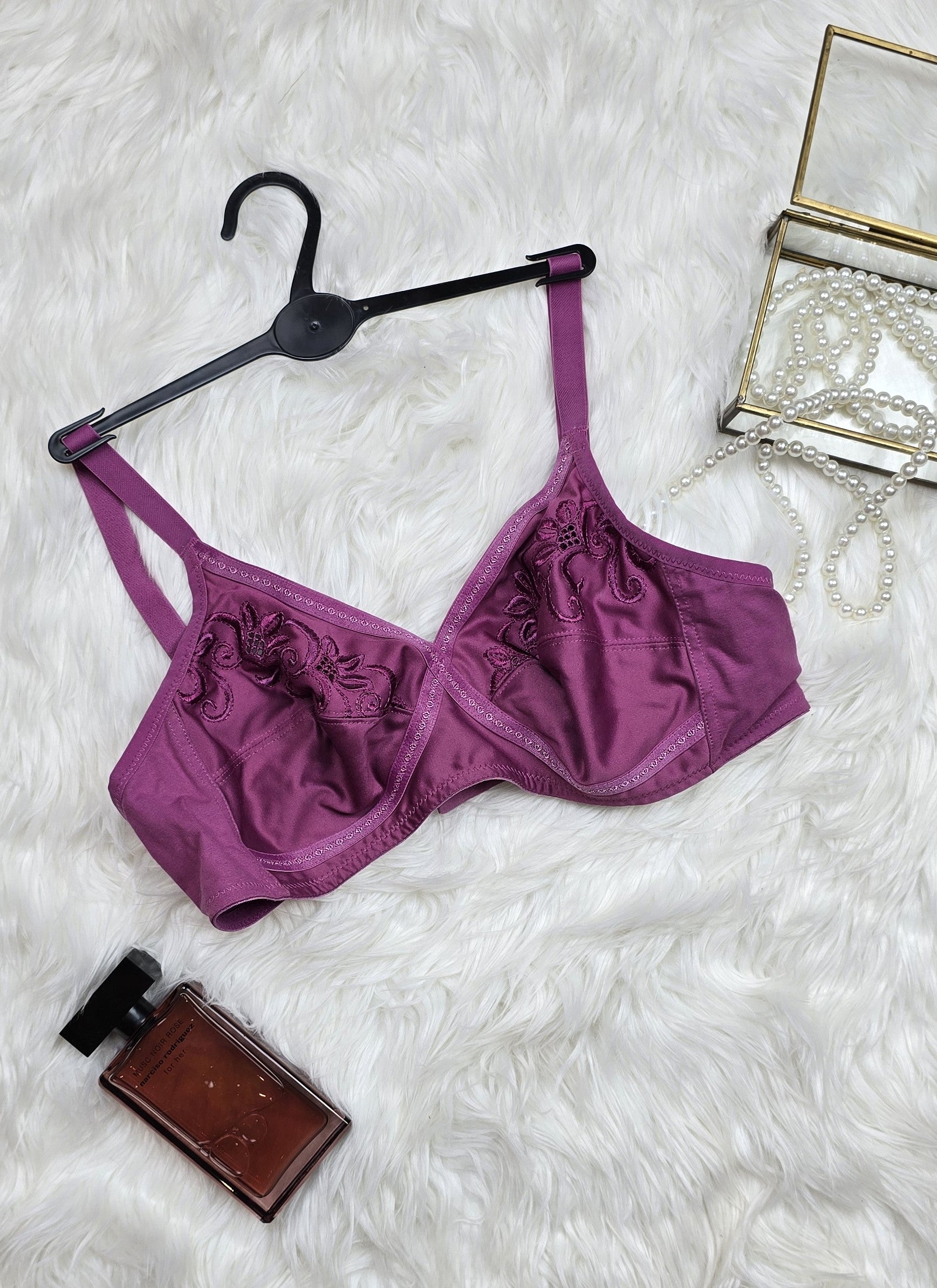 M&S Embroidered Crossover Non-Wired Full Cup Bra