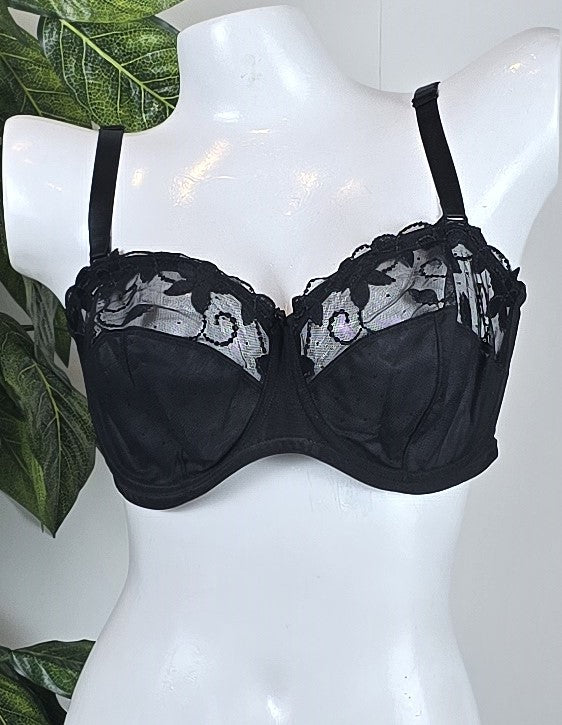 Multiway Leaf Embroidered Non-Padded DD-G Bra