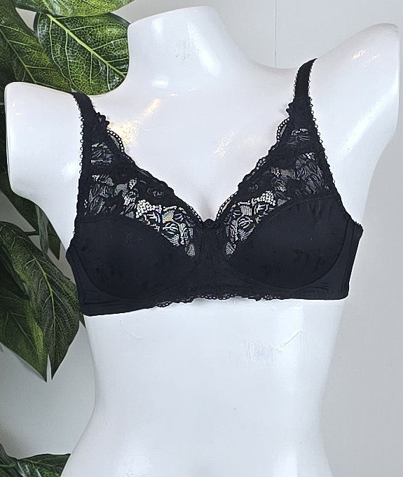 M&S Total Support Jacquard Lace Non-Wired Bra