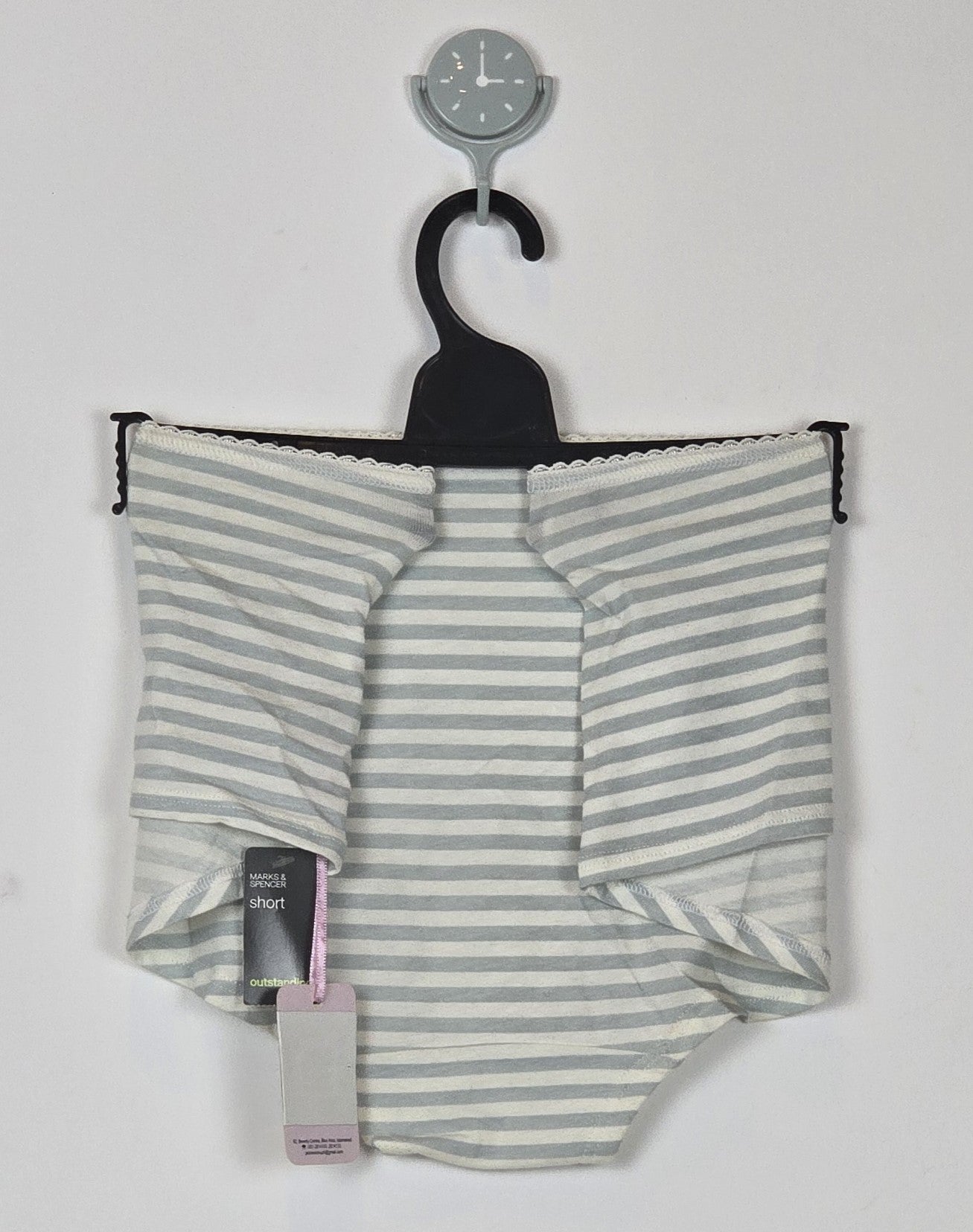 M&S Cotton Rich Stripe Low Rise Shorts