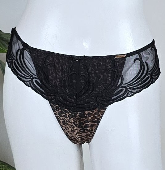 M&S Autograph Animal Print Embroidered Thong