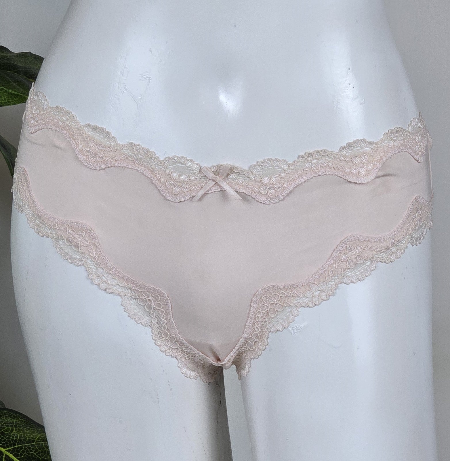 M&S Cut Out Lace Trim Brazilian Knickers