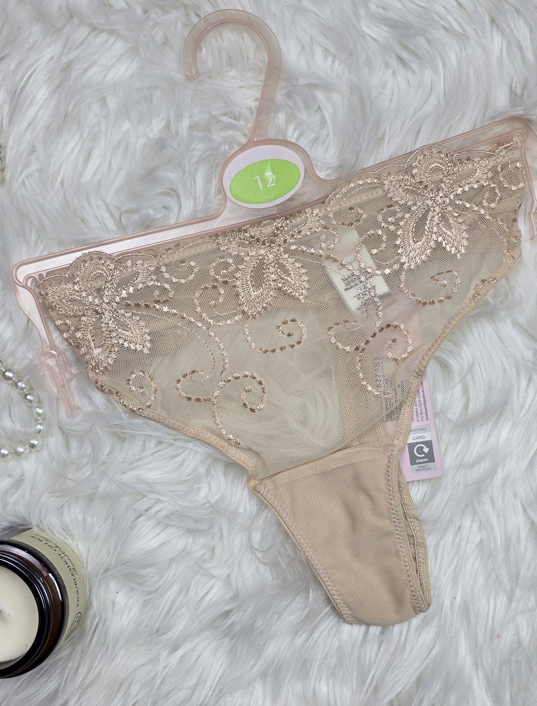 M&S Per Una Embroidered Thong