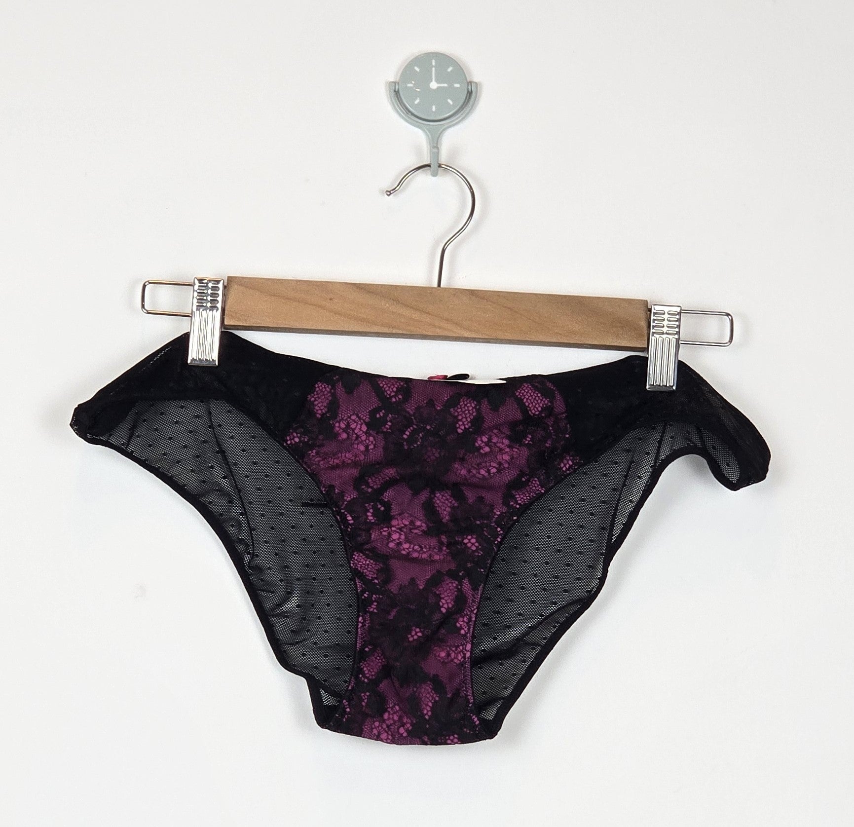 La Senza Jasmine Lace Black with Pink Brief