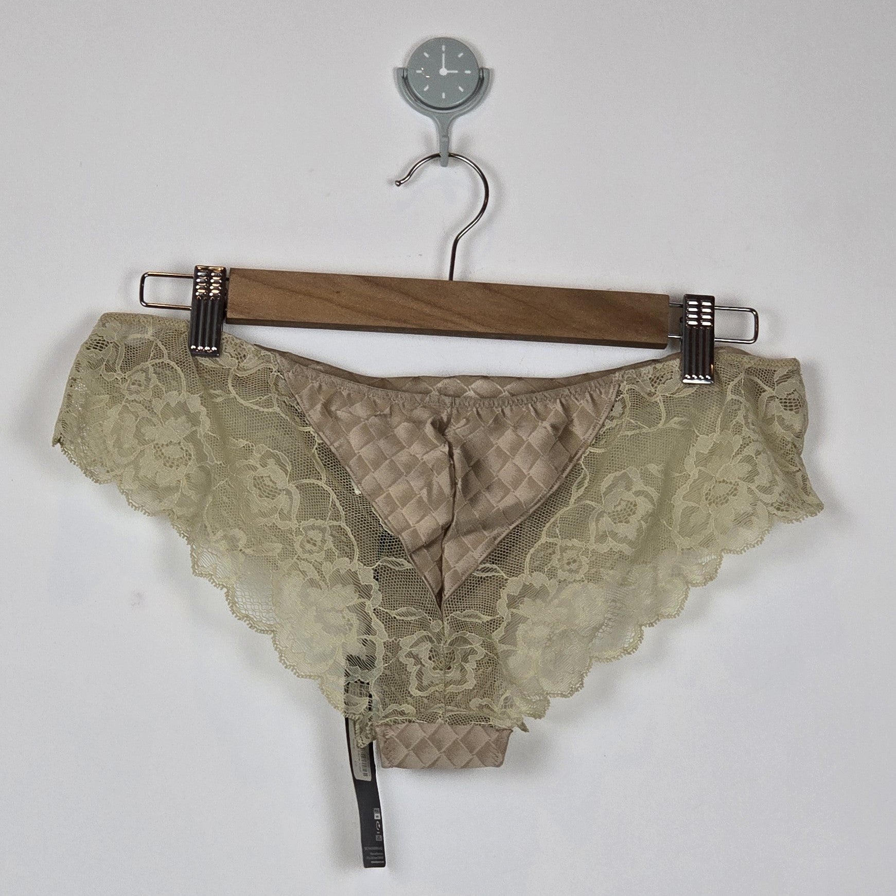 M&S Autograph Jacquard & Lace Low Rise Brazilian Knickers