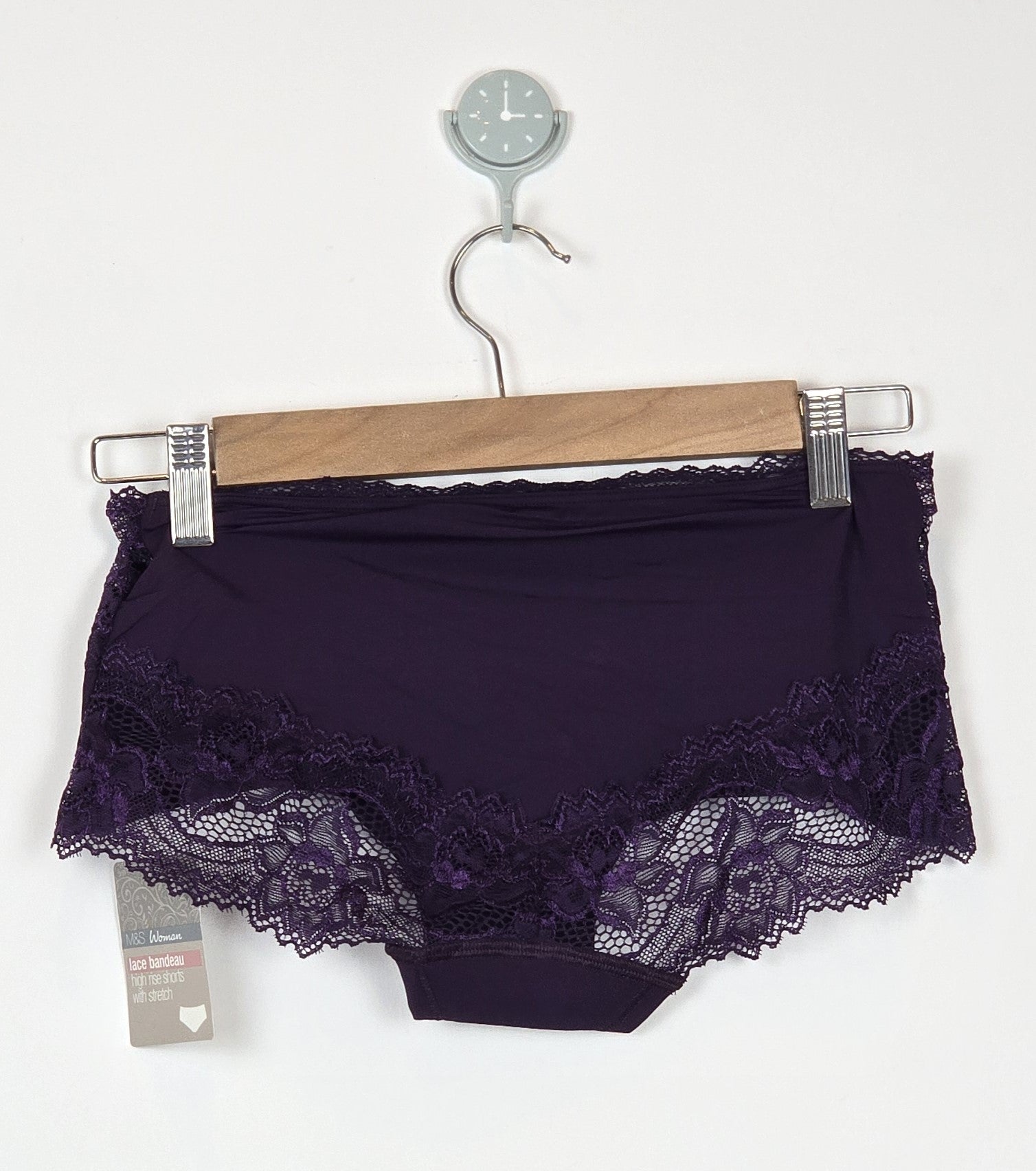 M&S High Rise Floral Lace Bandeau Shorts