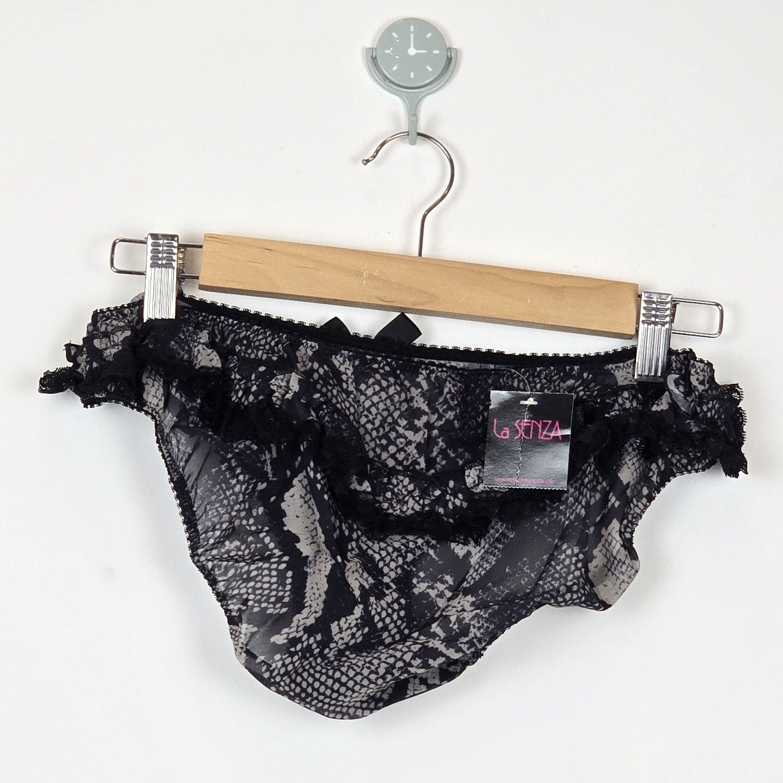 La Senza Snake Lace Frill Scrunch Brief