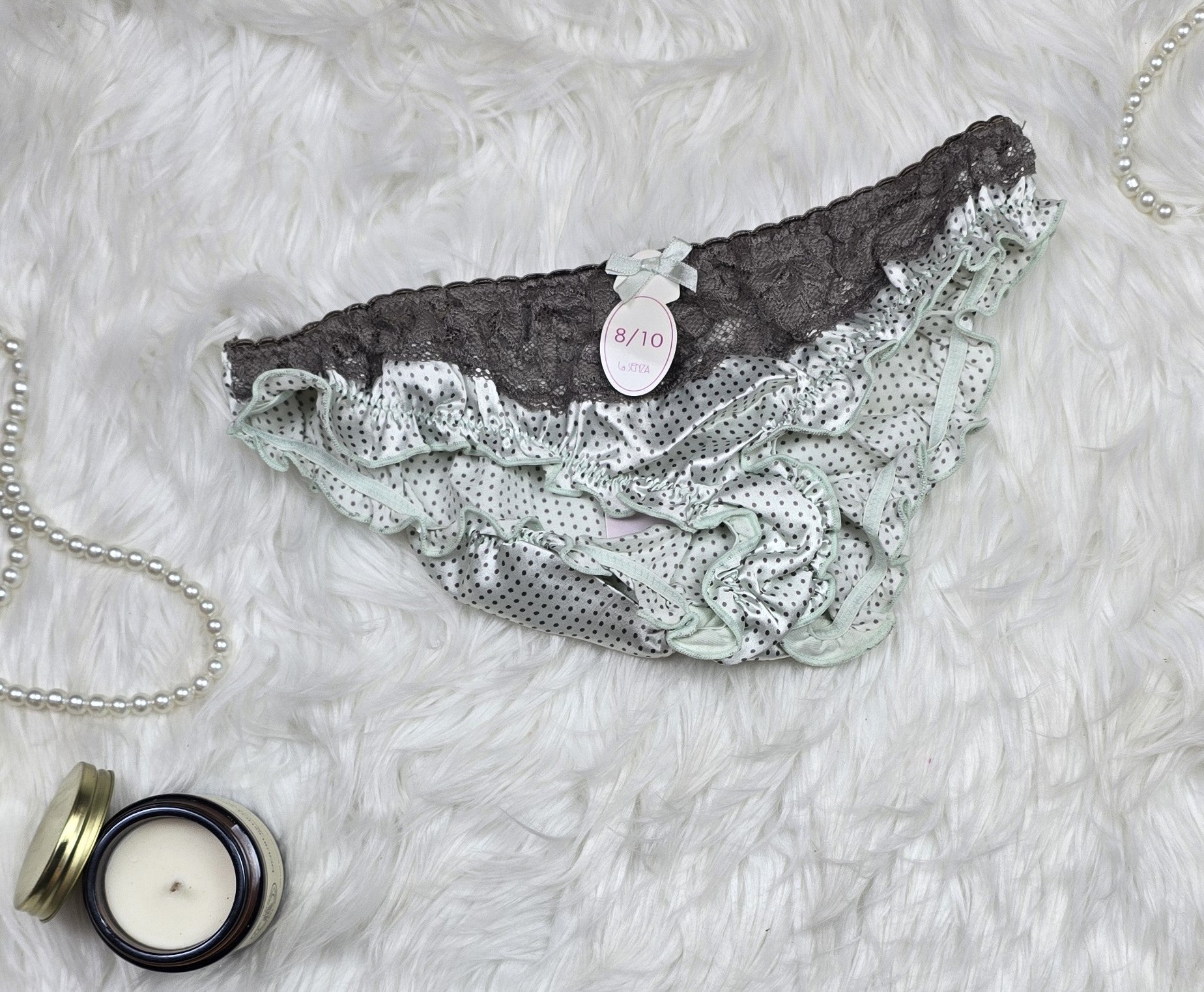 La Senza Satin Lace Top Brief Shorts