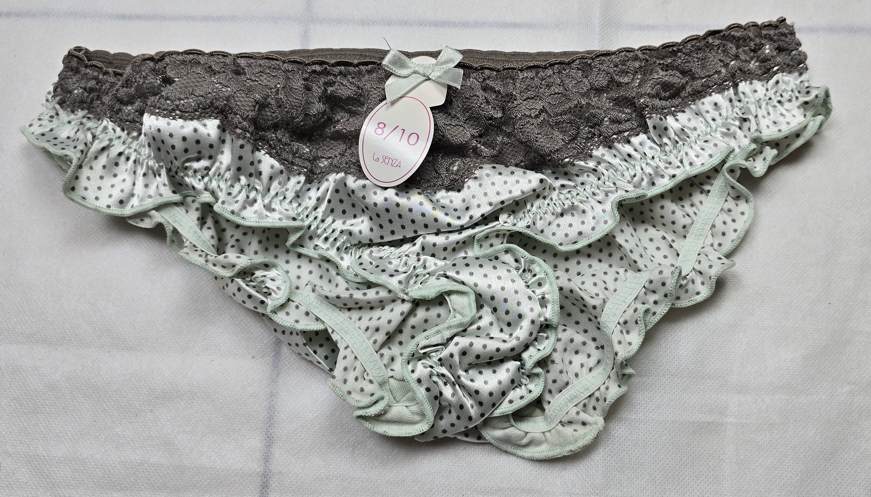 La Senza Satin Lace Top Brief Shorts