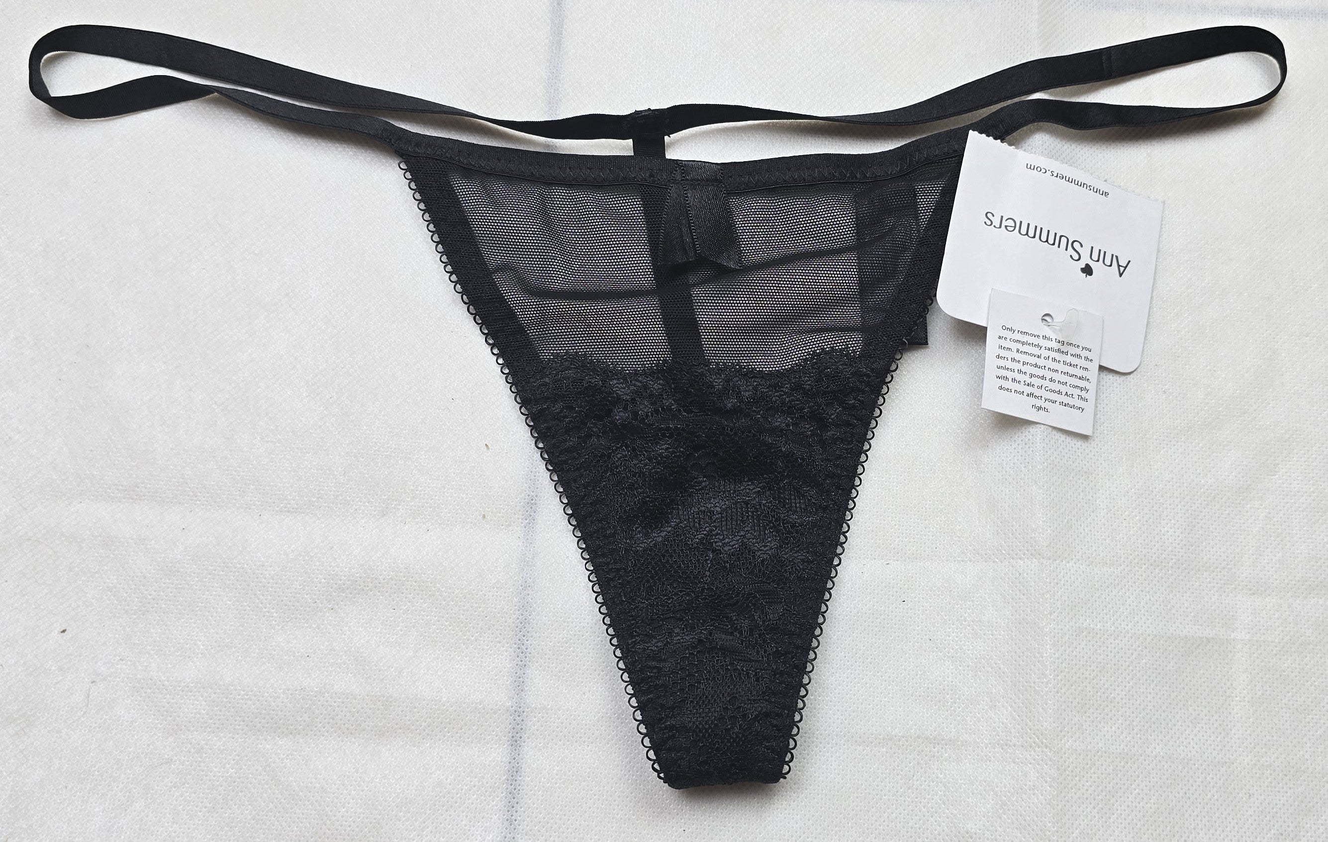 Ann Summers Pure Lace Black G-String