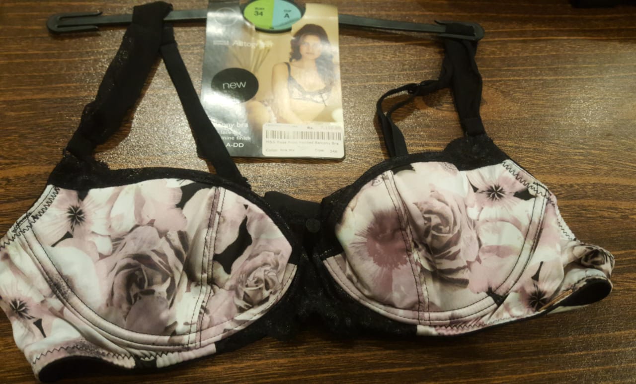 M&S Rose Print Padded Balcony Bra