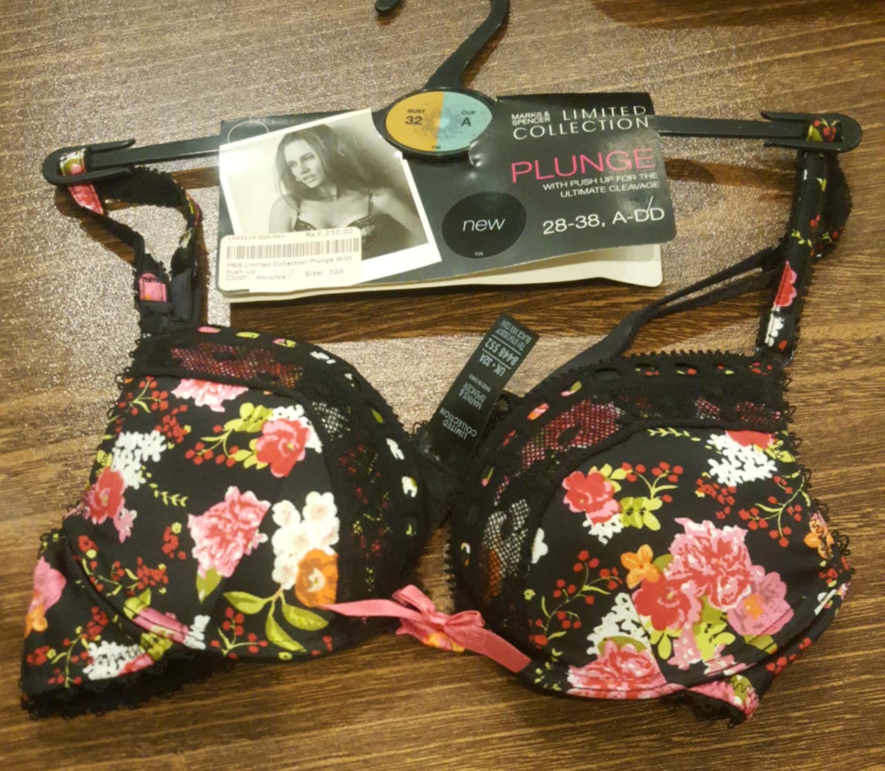 M&S Limited Collection Plunge With Push Up