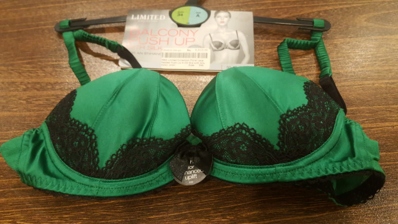 M&S Limited Collection Floral lace Padded Push-Up A-DD Bra