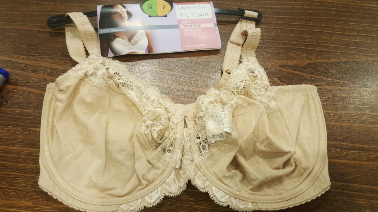 M&S Bra DD+ Floral Lace Underwired Full Cup