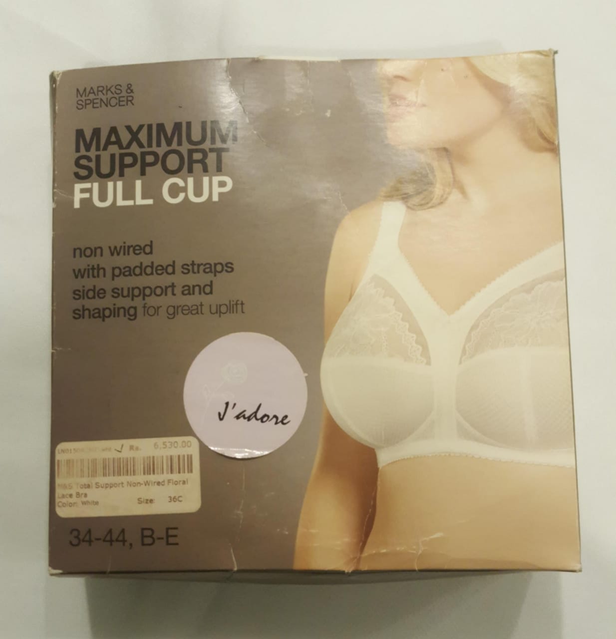 M&S Total Support Non-Wired Floral Lace Bra