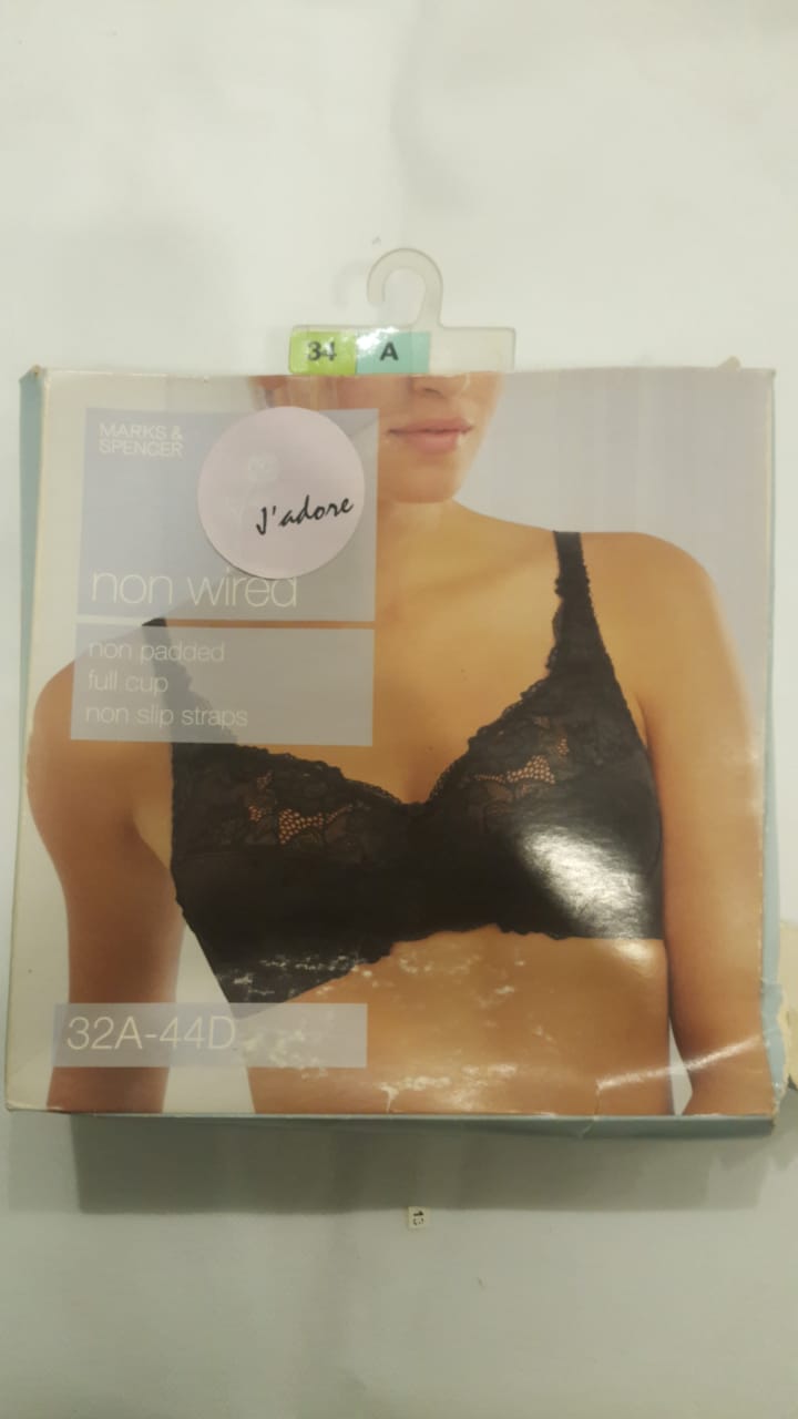 M&S Non-Wired Non Padded/Slip Straps Full Cup Bra