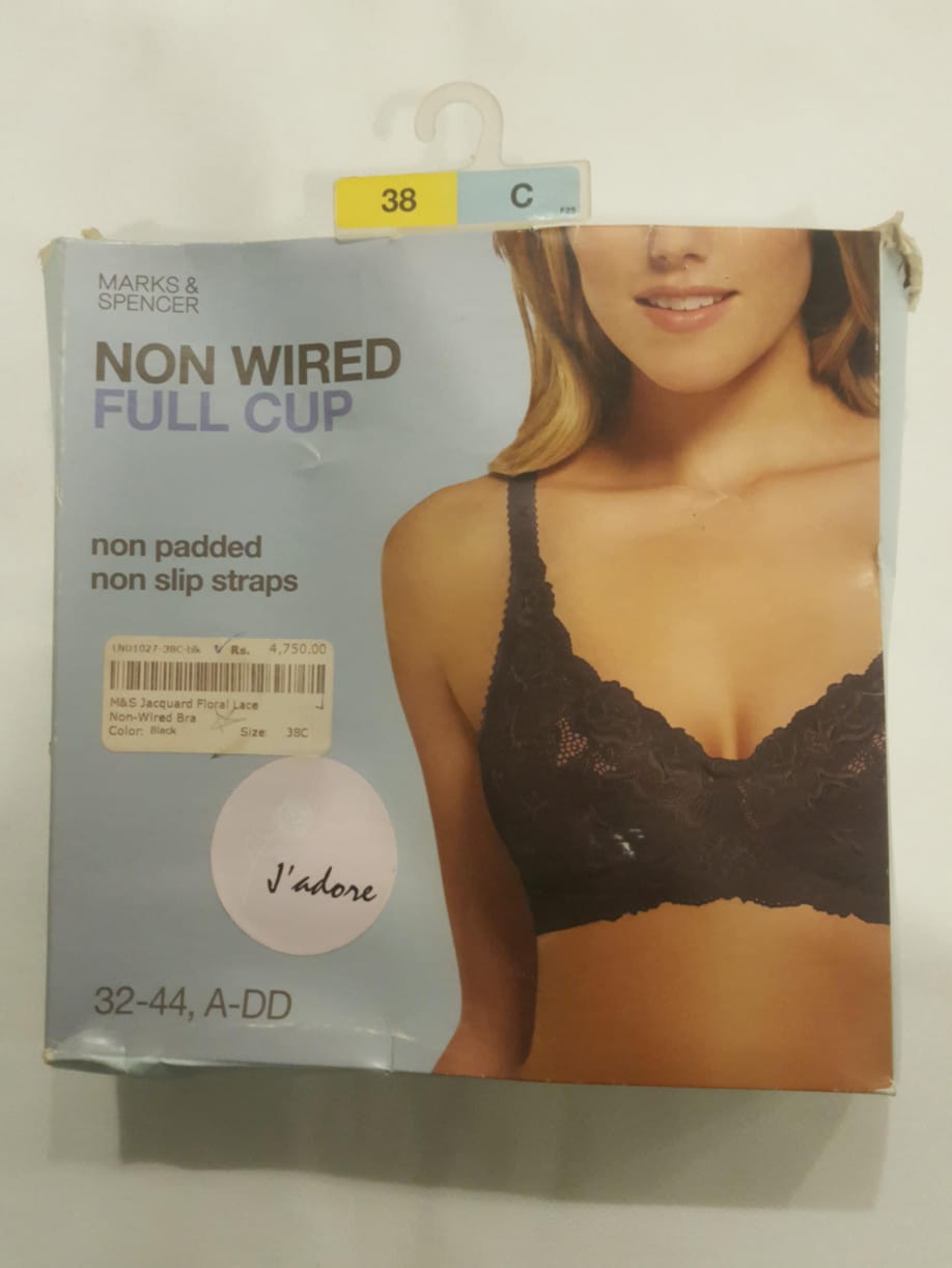 M&S Jacquard Floral Lace Non-Wired Bra