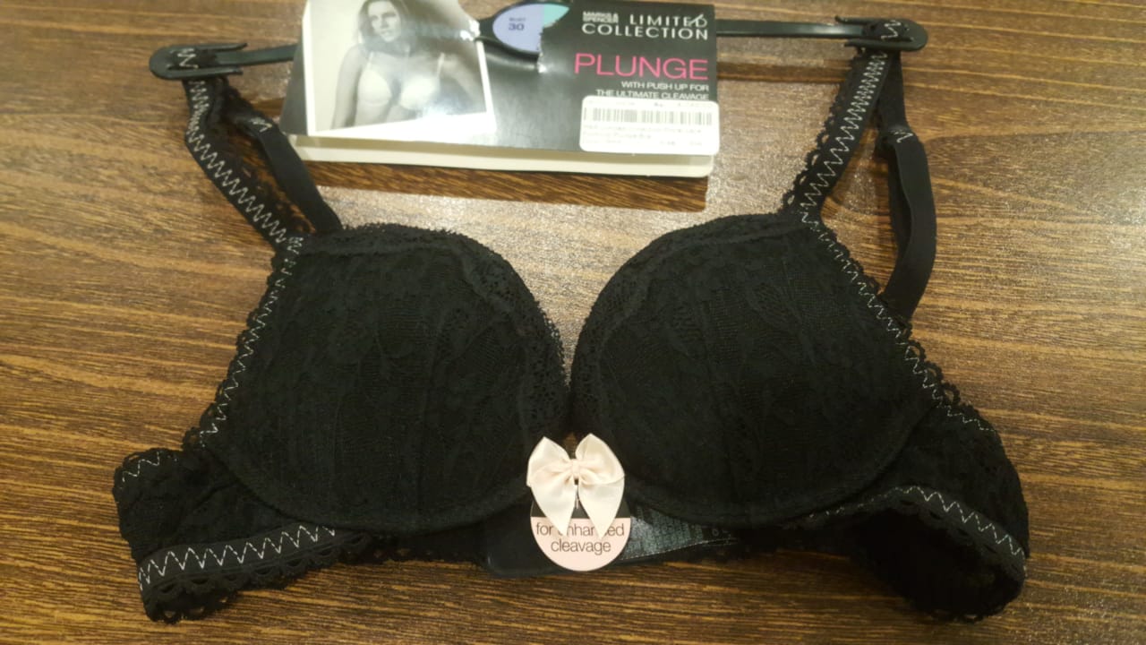 M&S Limited Collection Floral Lace Push-Up Plunge Bra