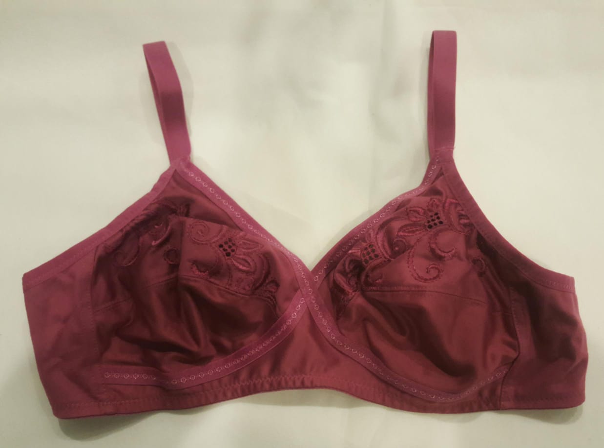 M&S Embroidered Crossover Non-Wired Full Cup Bra