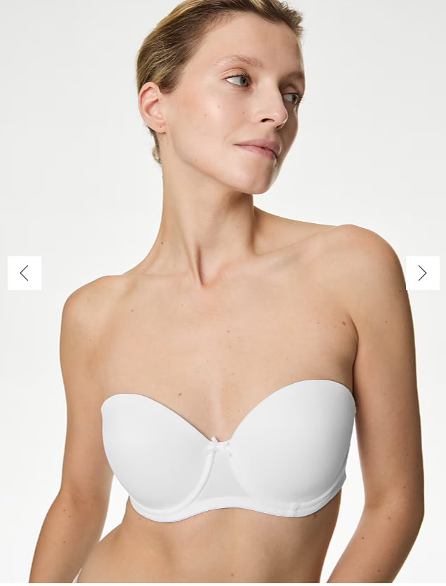 M&S 2 Pack Strapless Smooth Bra