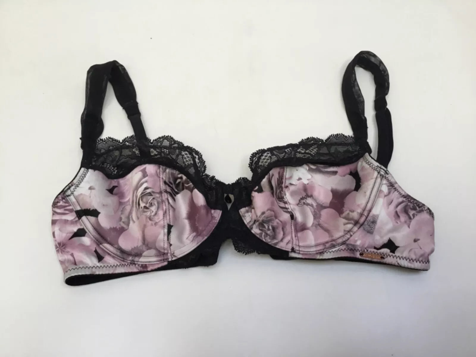 M&S Rose Print Padded Balcony Bra