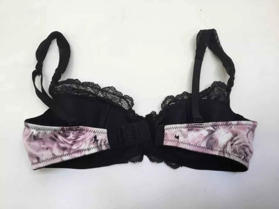 M&S Rose Print Padded Balcony Bra